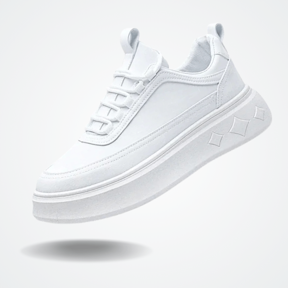 Viarello Verona Men's Casual White Leather Sneakers