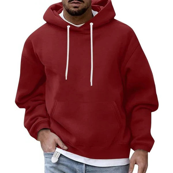 Men's Ultimate Loose Fit Hoodie: Comfortable, Stylish, Versatile Pullover with Pockets
