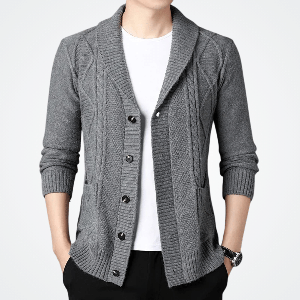 Men's Cardigan Smooking Collar Tricot Viarello Arhus-Viarello