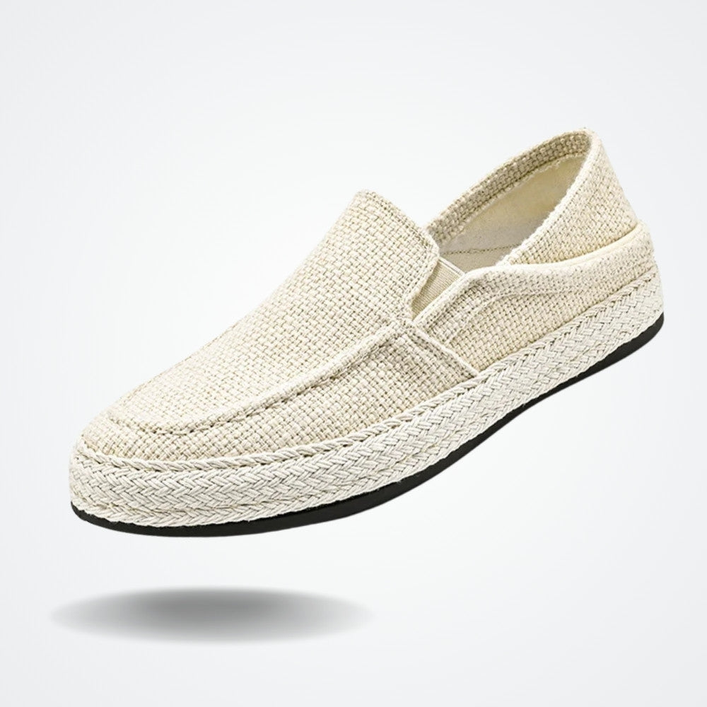 Men's Linen Slip-On Loafers by Viarello Santa Giulia-Viarello