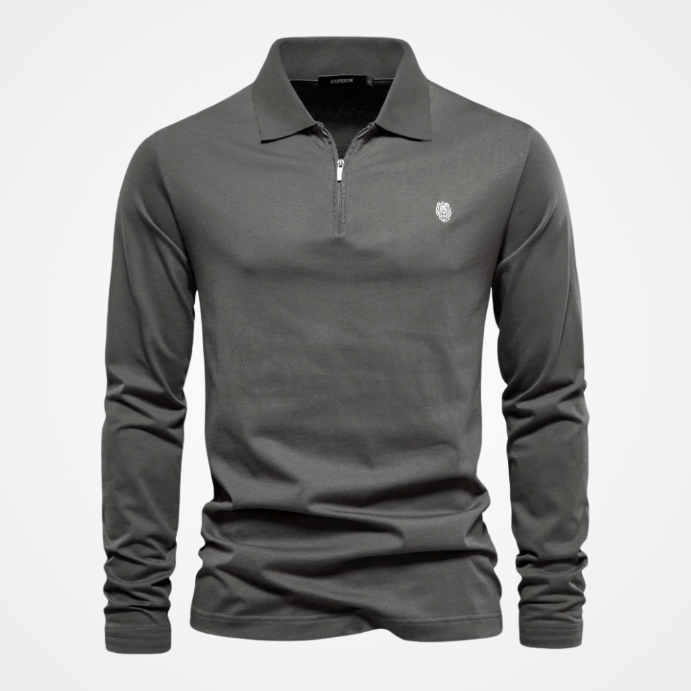 Men's Polo Shirt with Half Zip, Viarello Chamonix-Viarello