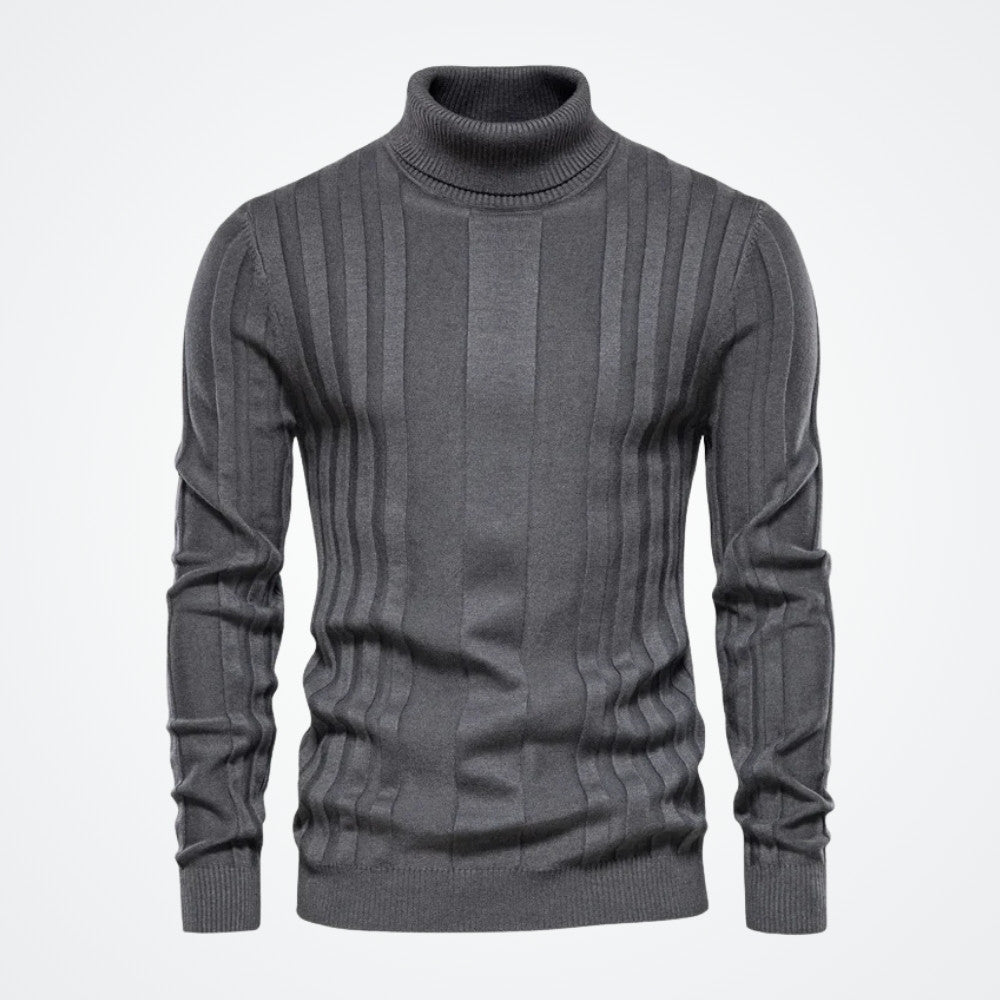 Men's Textured Turtleneck Elegano Chelsea Sweater-Viarello