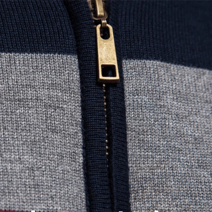 Men's Turtleneck Sweater with Half Zip, Viarello Estonia-Viarello