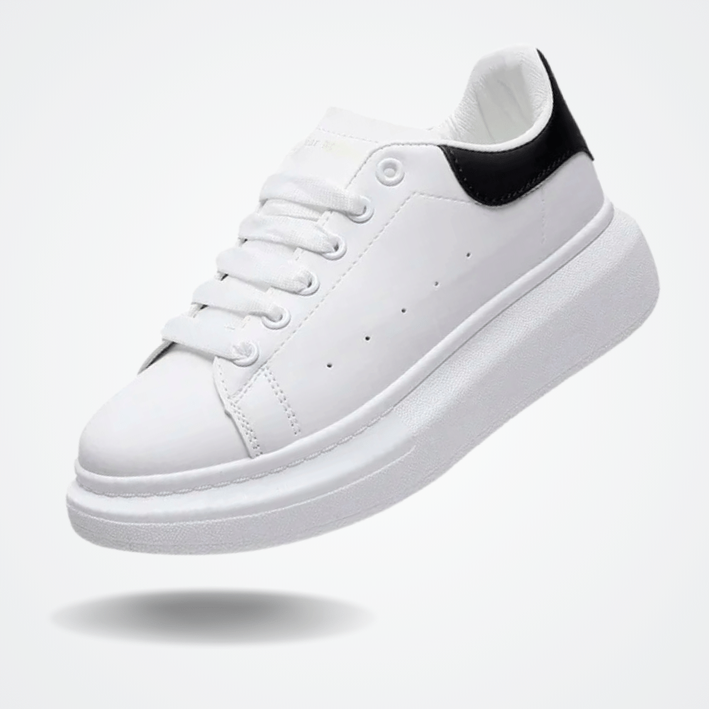 Viarello Atenas Men's Casual White Leather Sneakers-Viarello