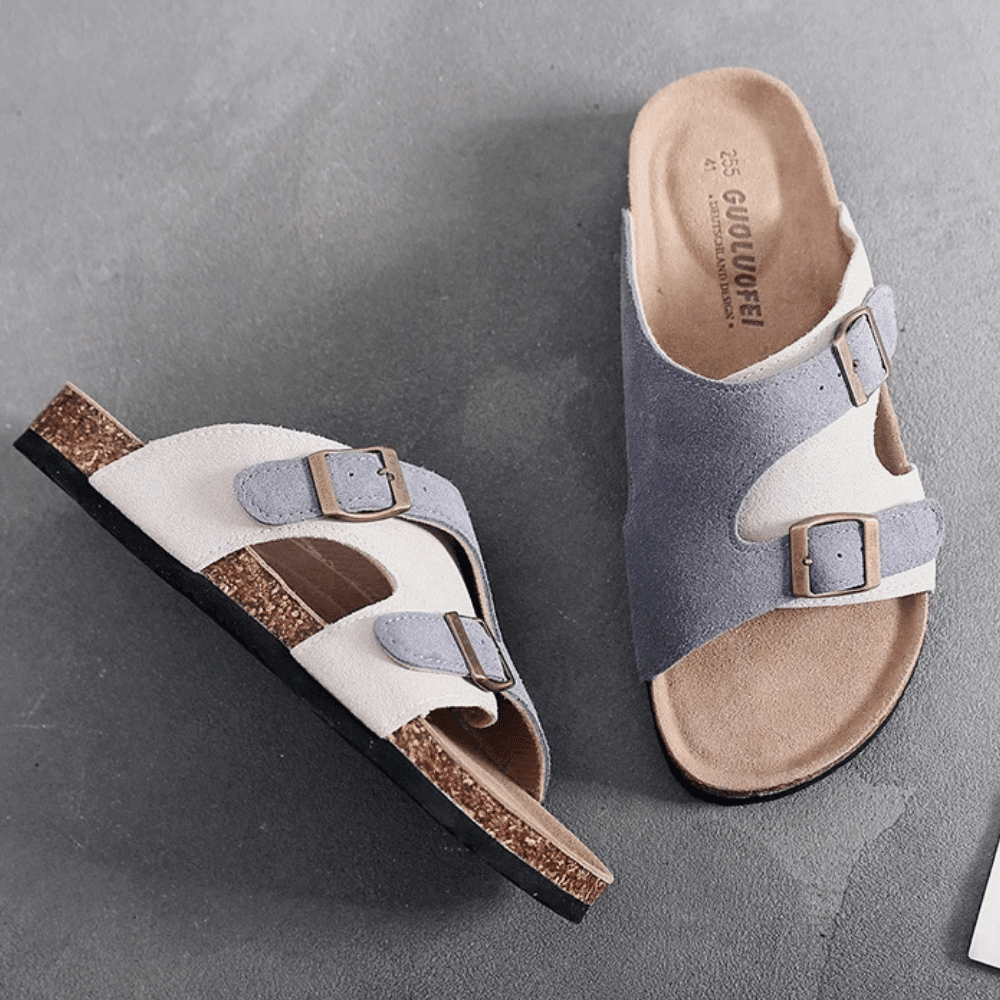 Viarello Cancún Men's Leather Birkenstock Sandals-Viarello
