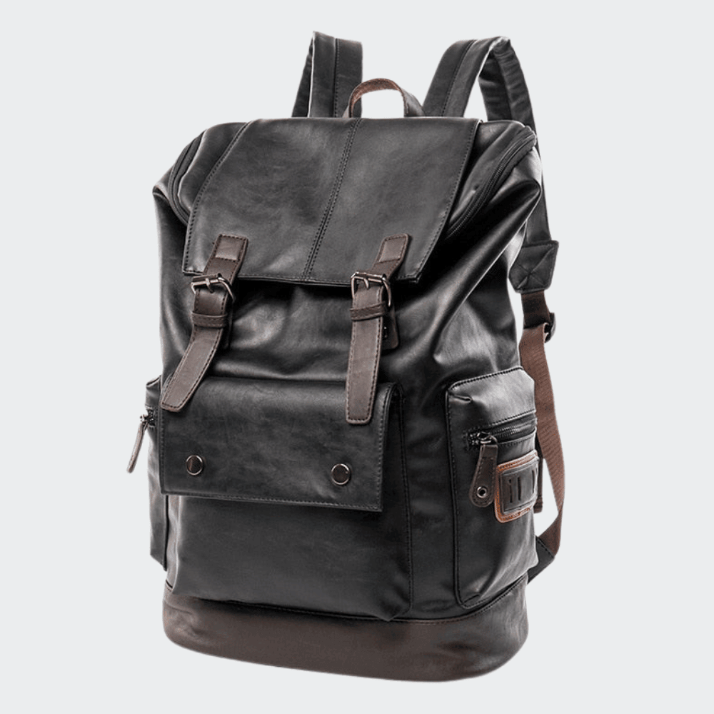 Viarello Roma Men's Rustic Leather Backpack-Viarello