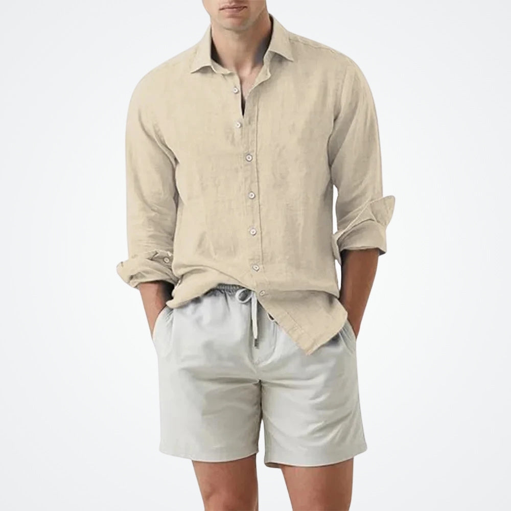 Viarello Tropea Men's Linen Shirt-Viarello