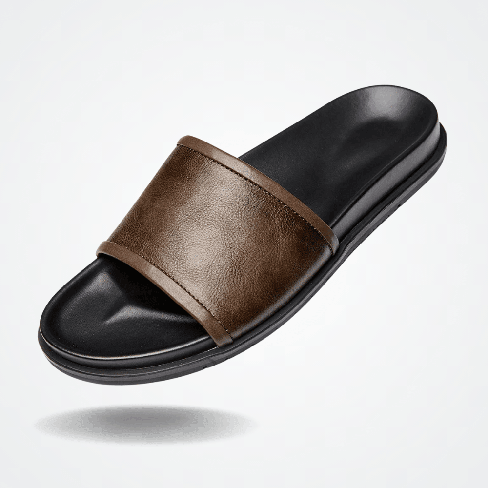Viarello Malibu Men's Leather Slide Sandal