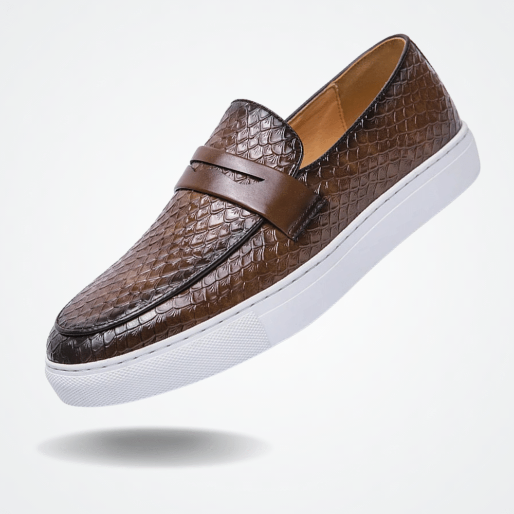 Men's Slip-On Leather Loafers by Viarello Toulon