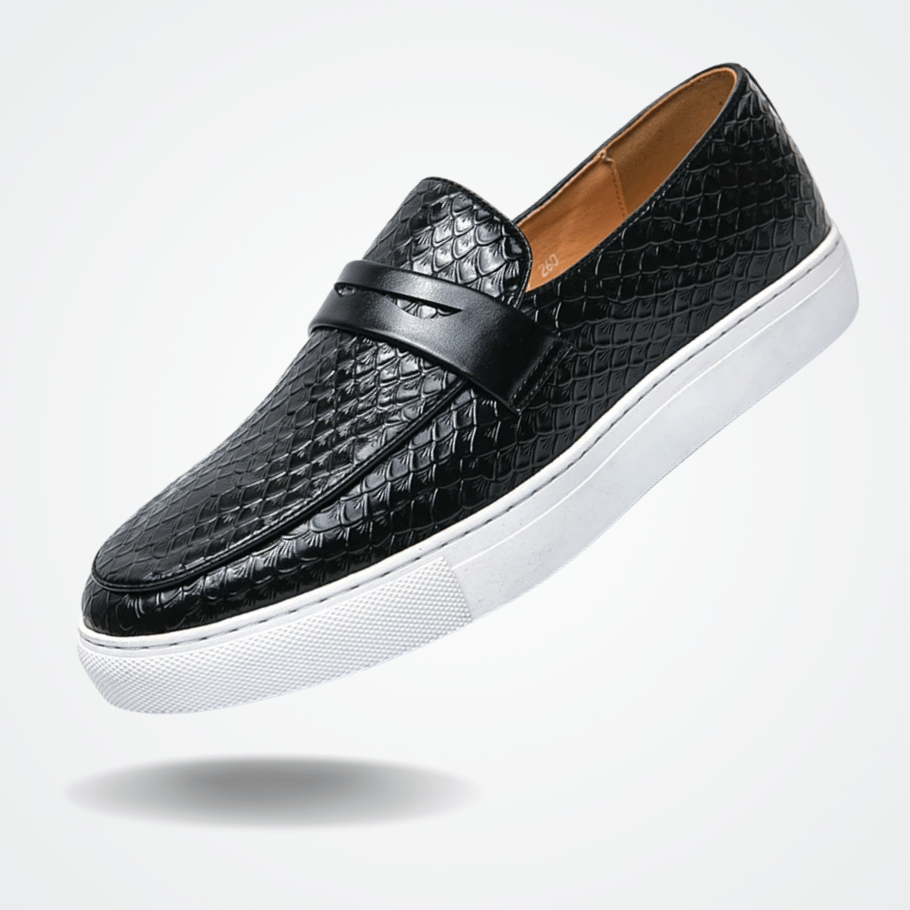 Men's Slip-On Leather Loafers by Viarello Toulon