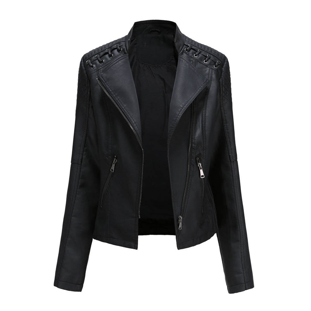 Stylish Women's Motorcycle Jacket - Durable Leather Biker Jacket for Riding & Fashion