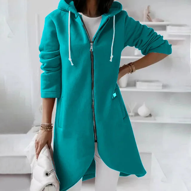 Women's Cozy Hooded Jacket with Pockets - Soft, Stylish & Comfortable Outerwear