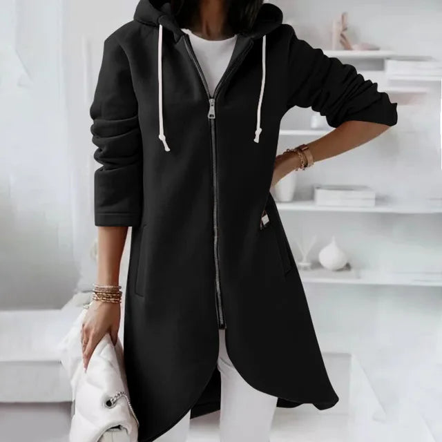 Women's Cozy Hooded Jacket with Pockets - Soft, Stylish & Comfortable Outerwear
