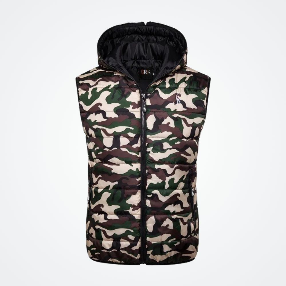 Men's Camouflage Puffer Vest by Viarello-Viarello