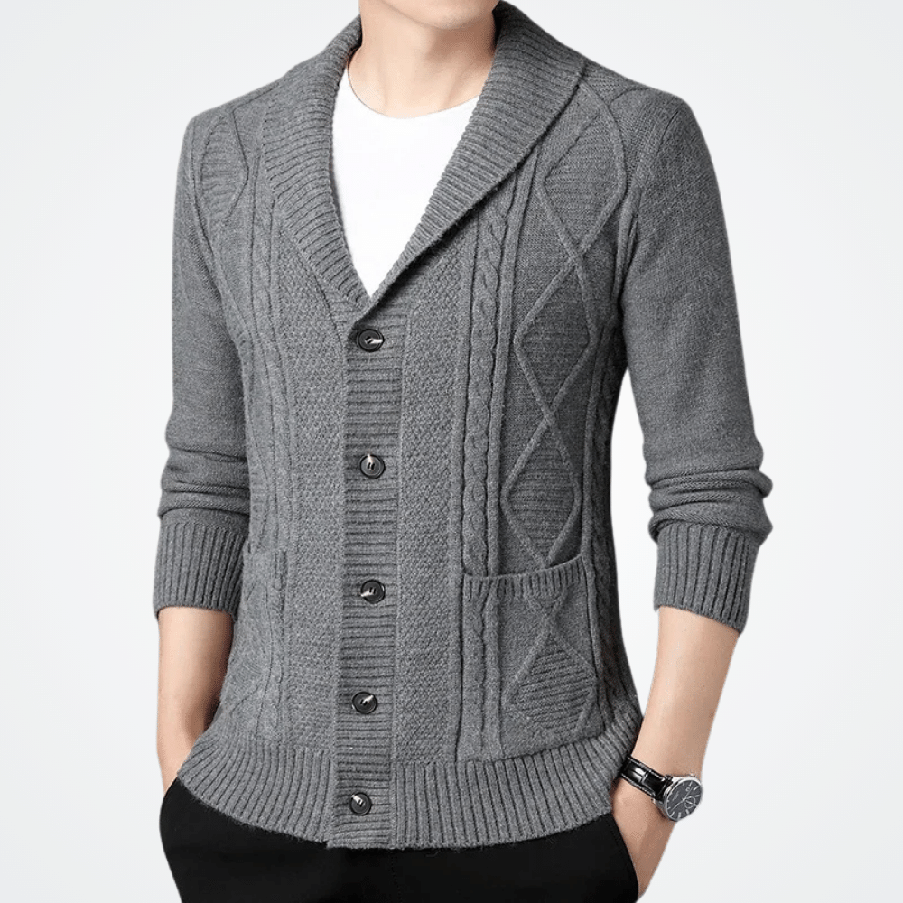 Men's Cardigan Smooking Collar Tricot Viarello Arhus-Viarello