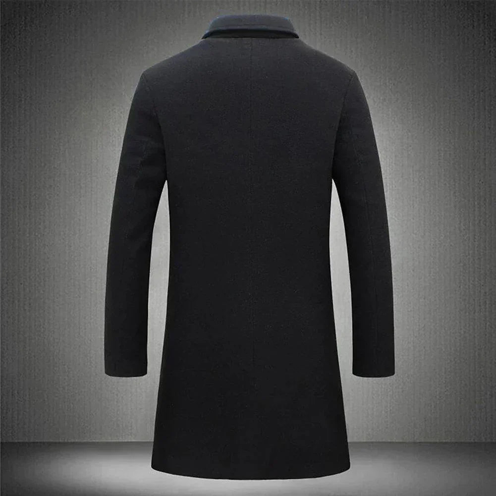 Men's Classic Tailored Overcoat - Stylish Navy, Black & Beige Options | Premium Quality Outerwear