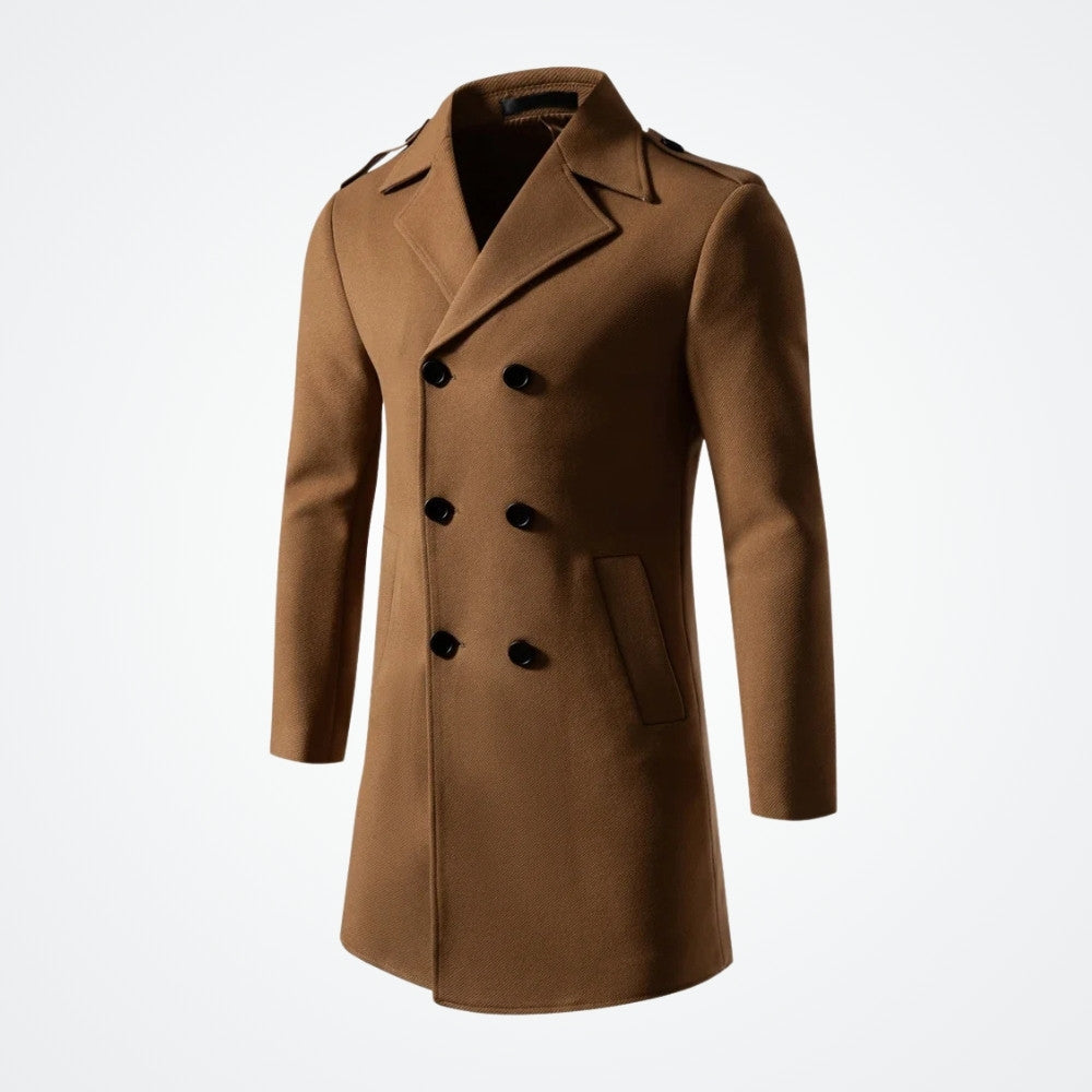 Men's Double-Breasted Jacket with Smoking Collar, Viarello Leeds-Viarello