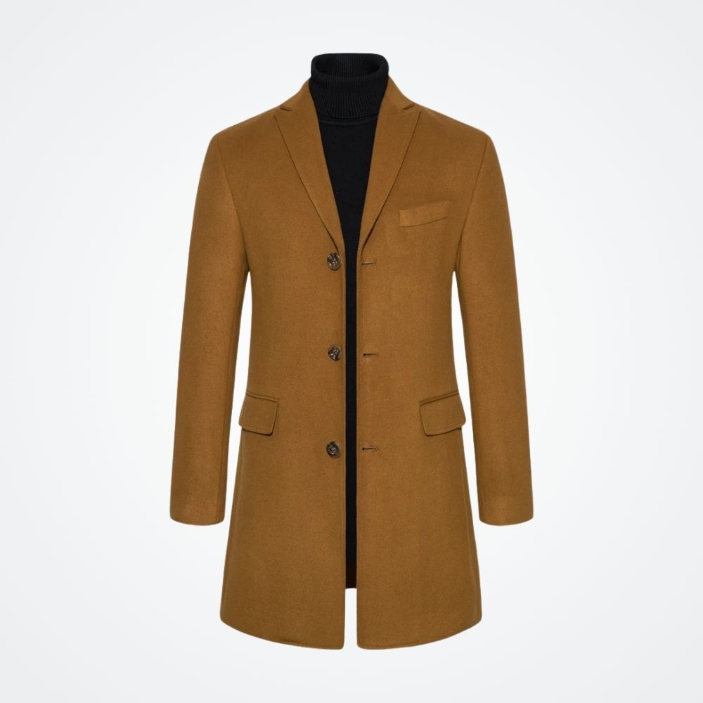 Men's Double-Breasted Jacket with Smoking Collar, Viarello Woolen-Viarello