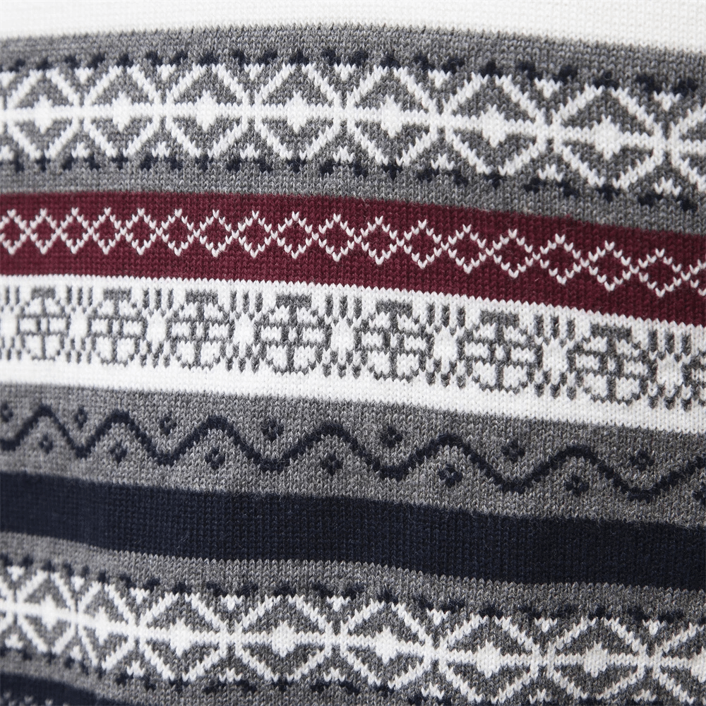Men's High Neck Half Zip Sweater Viarello Cinnamon-Viarello