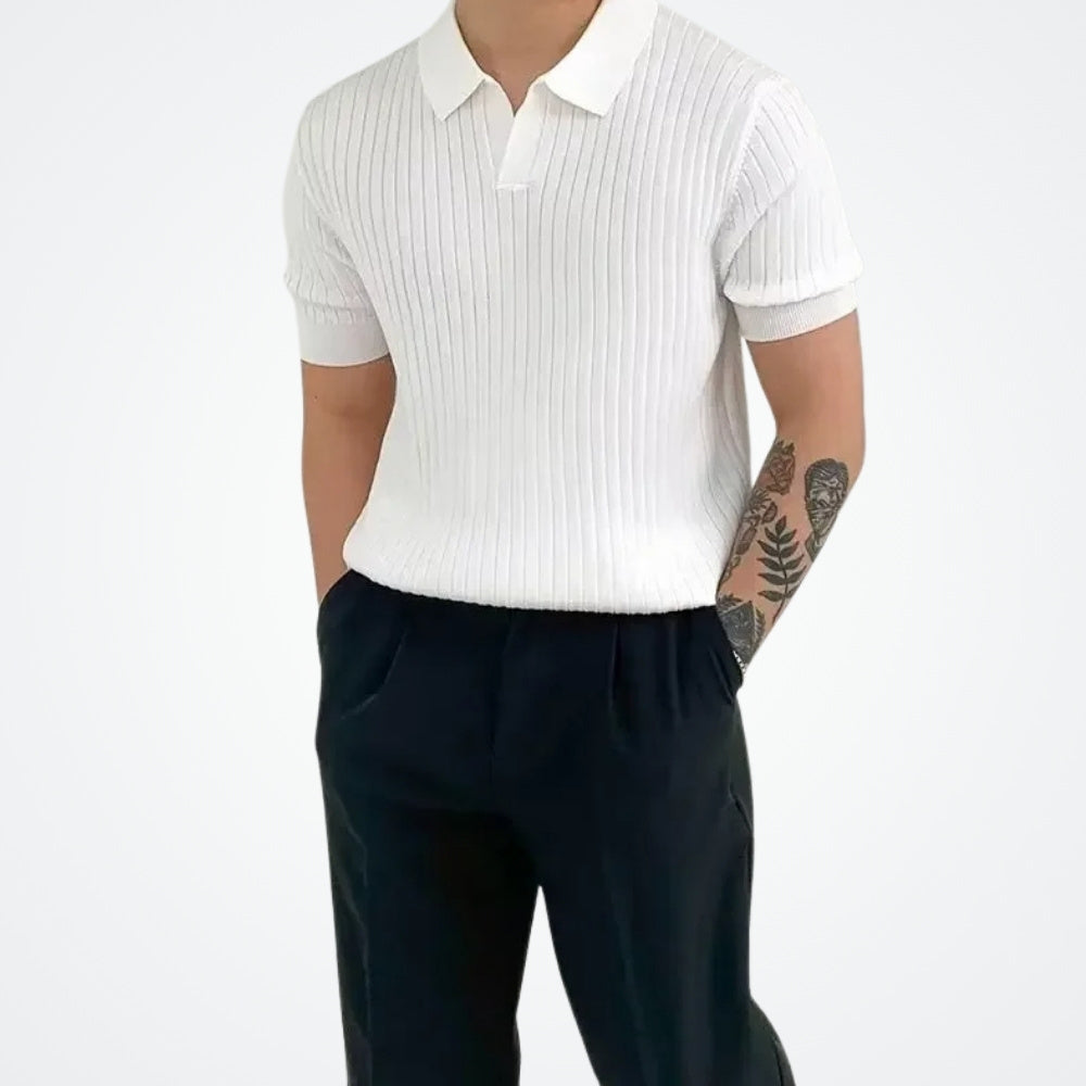 Men's Ribbed Polo Shirt Viarello La Sorgente-Viarello