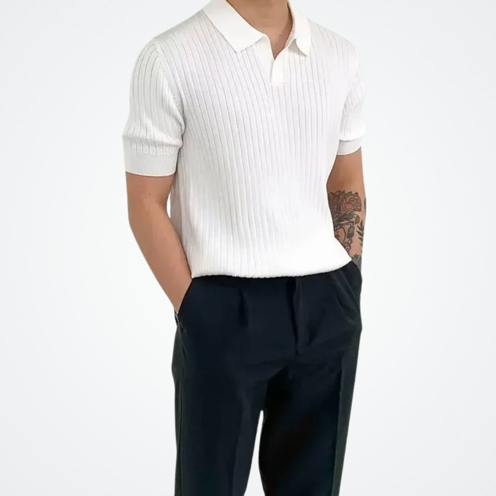 Men's Ribbed Polo Shirt Viarello La Sorgente-Viarello