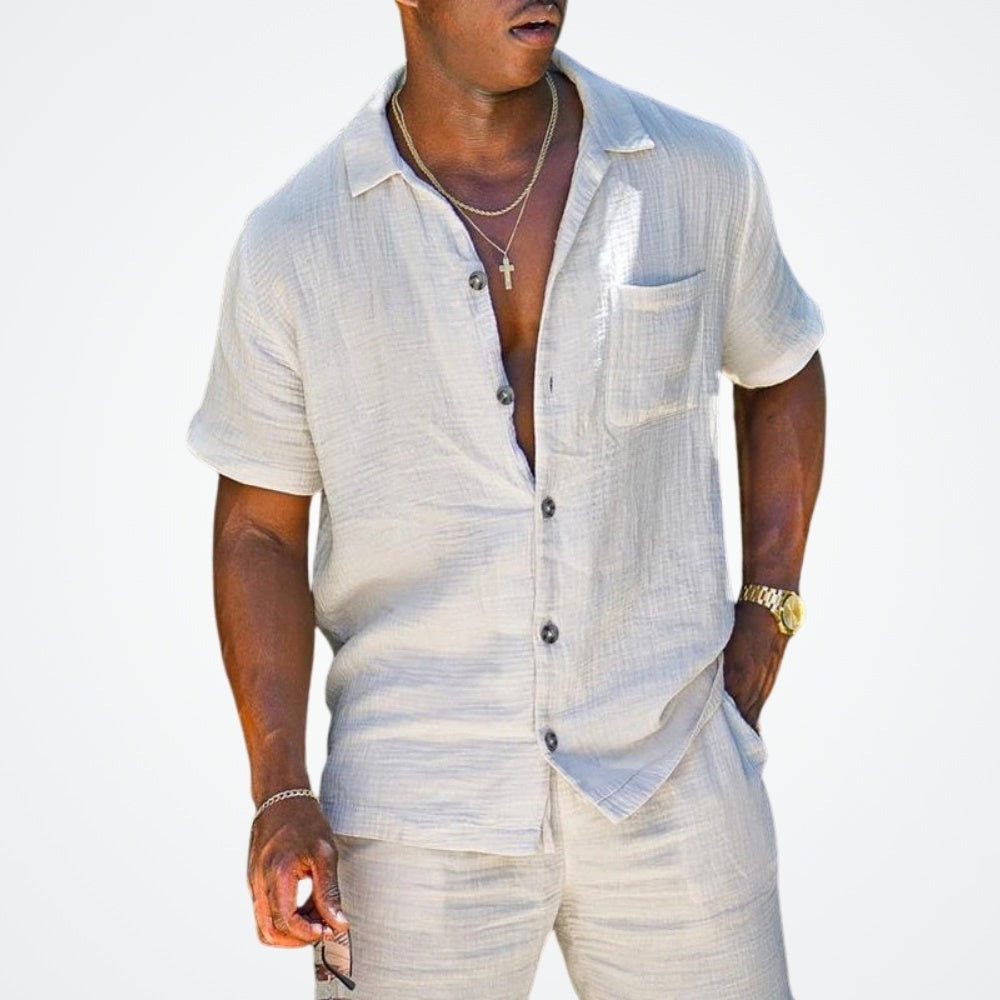 Men's Short Sleeve Shirt Viarello Vecchio-Viarello