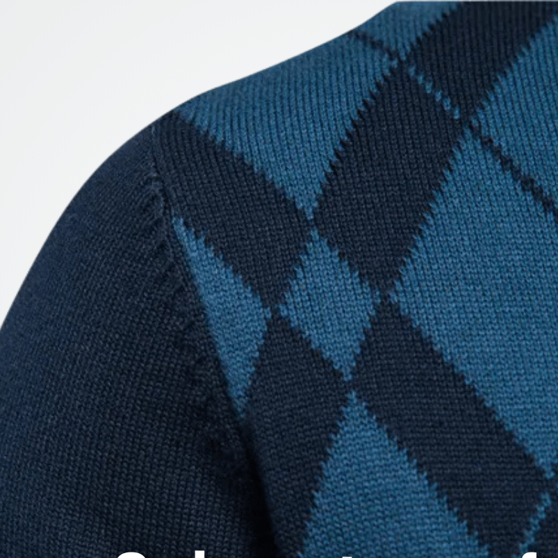 Men's Turtleneck Sweater with Half Zip, Viarello Austria-Viarello