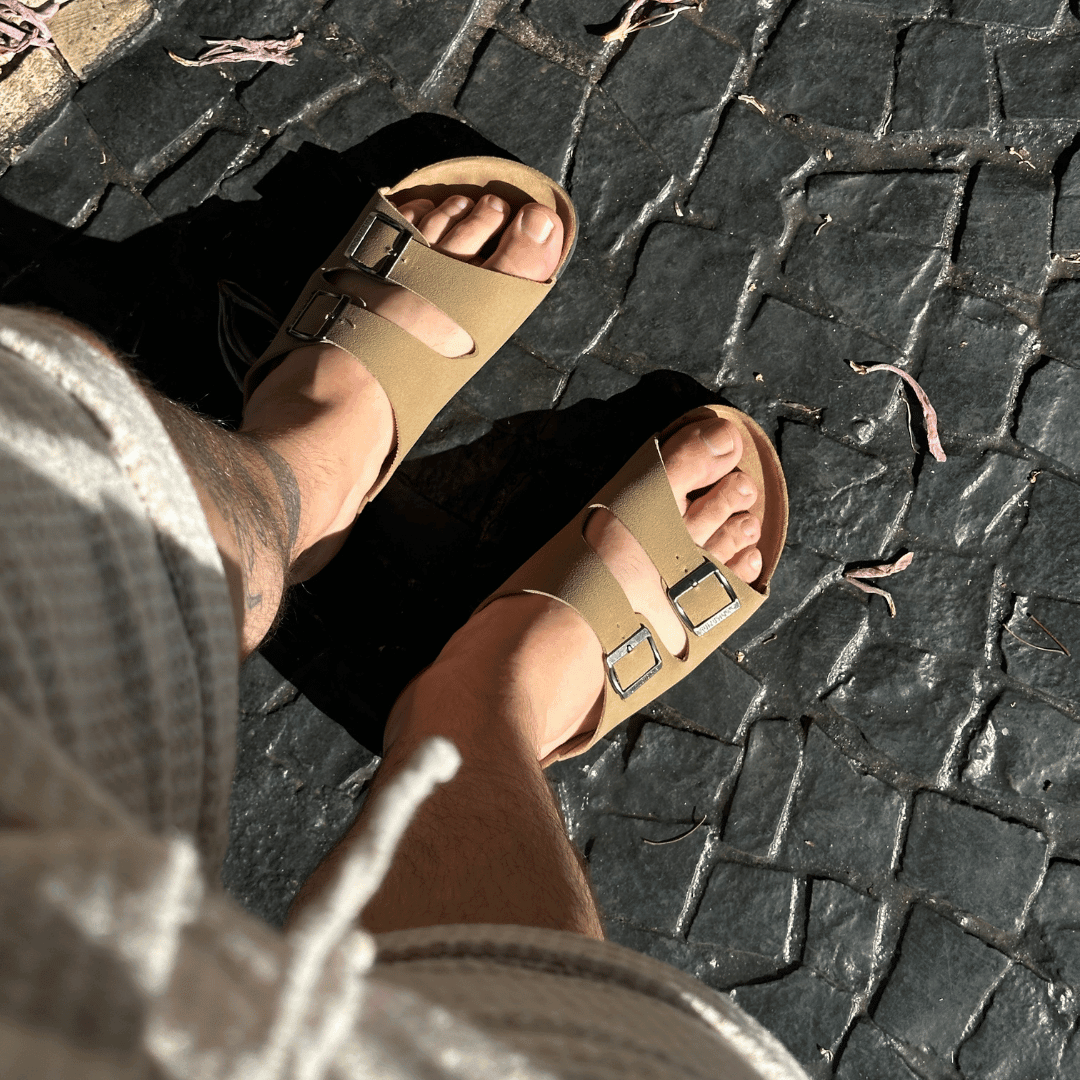 Viarello Arizona Men's Leather Birkenstock Sandals-Viarello