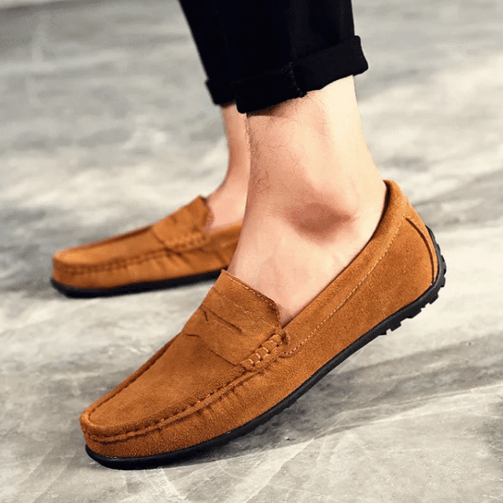 Viarello Rocco Men's Leather Driver Loafers-Viarello